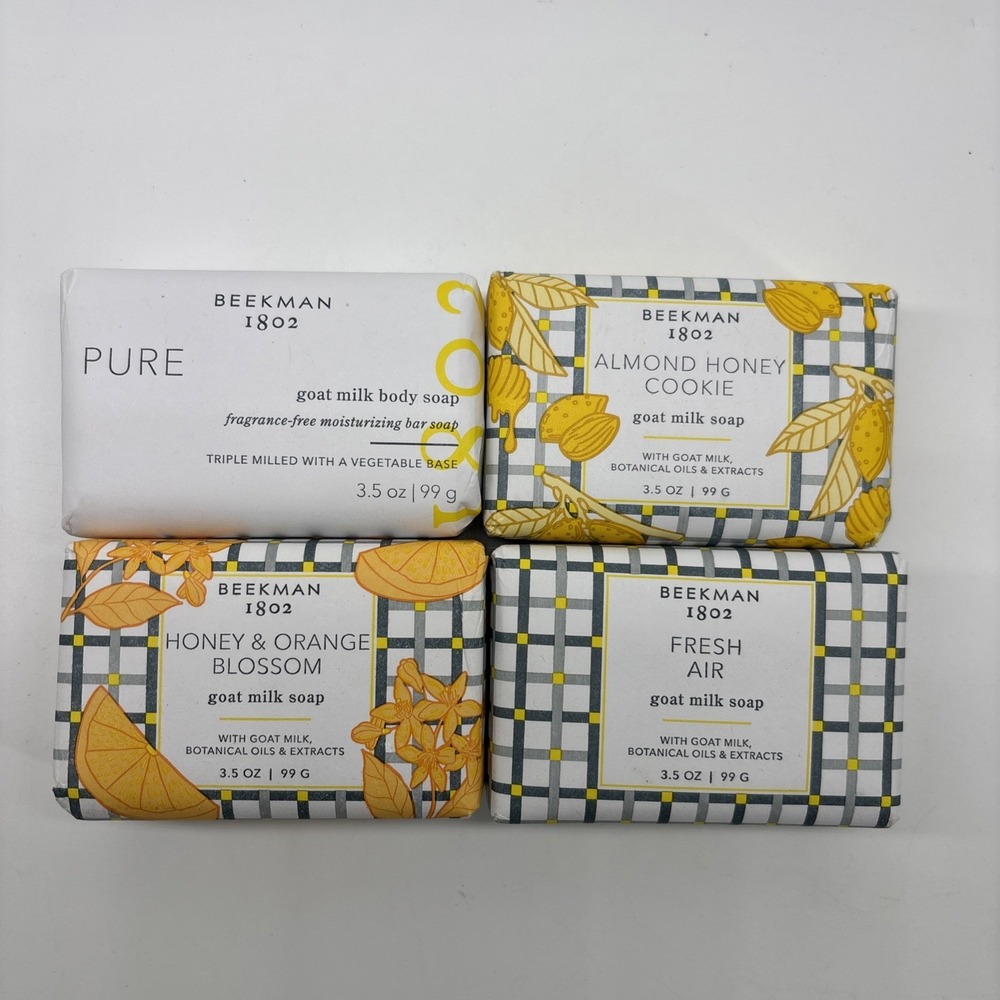 Beekman 1802 Goat Milk Soap Bars 3.5 oz Made USA Lot of 4